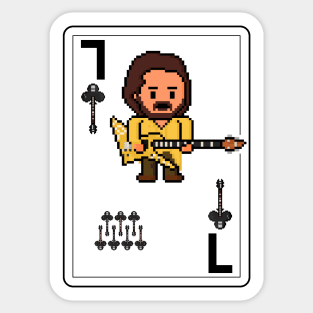 Pixelrockstars Seven of Clubs Playing Card Sticker